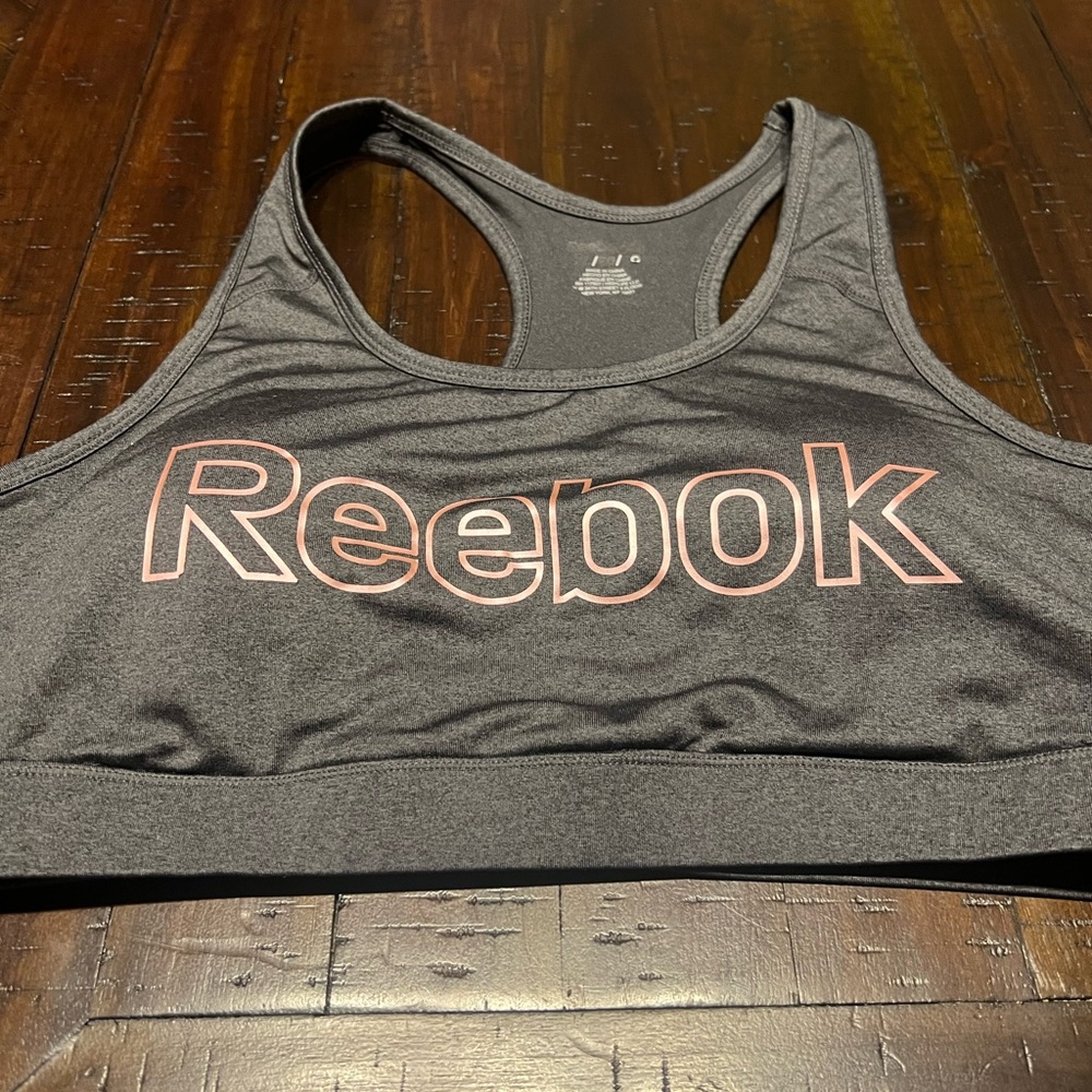 Reebok Women’s Gray Pullover Athletic Sports Bra Size XL